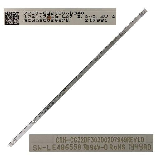 Tira 7 leds Metz 32MTB2000, CRH-CG32DF3030020794REV1.0, SW-L E486558