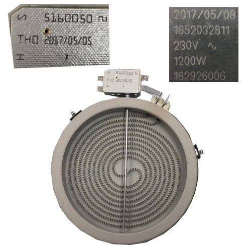 Resistencia Vitro 1652032811, BEKO HDCM 32400 TX, 1200w 230V 16,5cm