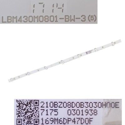 Tira 8 leds PHILIPS 43PUS6162/12 LBM430M0801-BW-3