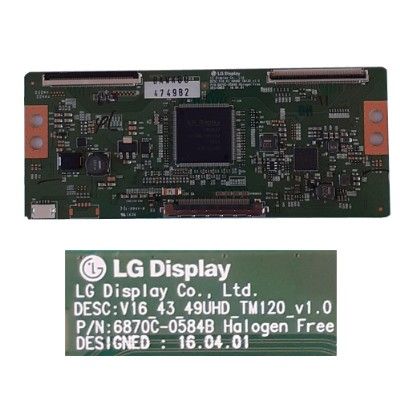 Placa T-Con LG 49UH610V, LG 49UH620V, 6870C-0584B