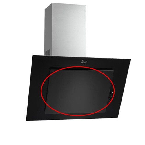 Cristal Exterior Negro Campana Teka Con Bisagra e Imanes TEKA DVT 985, 48,2 x 31,8 cms