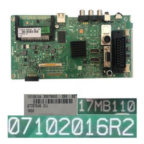 Placa Main 17MB110, 07102016R2, 10105104 23379900, Telefunken TE32287B35TXD