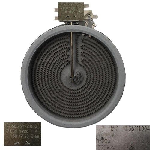 Resistencia Vitroceramica BEKO 64402E, 60.25172.000, 10.56111.04, 1500W 18 cms