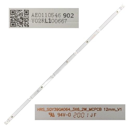 Tira 6 LED HRS_SQY39GA064_3X6_2W_MCPCB, Nevir NVR-8060-39RD2S-SMA-N, AE0110546902
