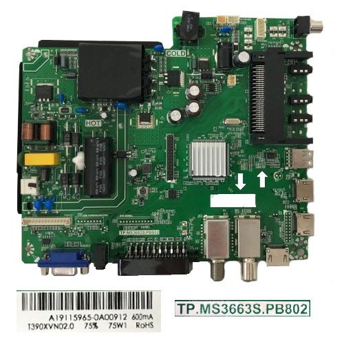 Placa Main Nevir NVR-7707-39RD2S-N, TP.MS3663S.PB802