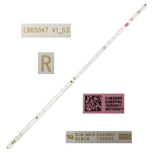 Tira 6 leds LB65047V0_03, PHILIPS 65PUS7363/12 TYPE R, 210BZ06DR