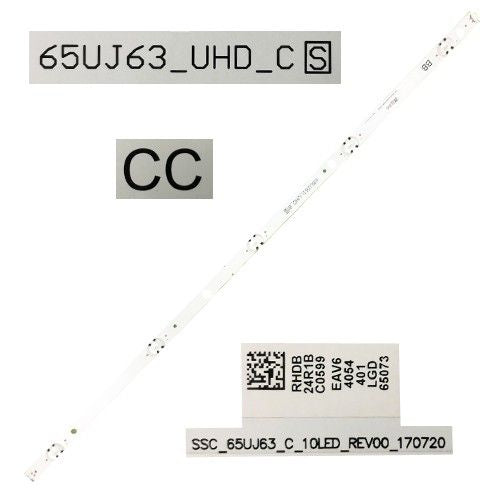 Tira 5 leds 65UJ63_UHD_C S LG  65UK6100PLB CC, SSC_65UJ63_C_10LED_REV00_170720