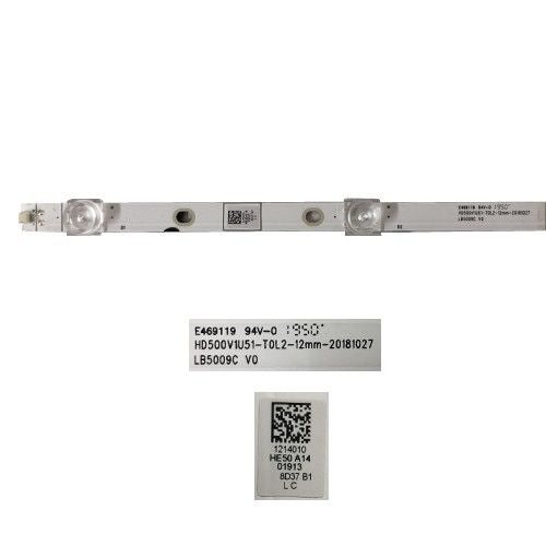 Tira 9 leds Hisense H50B7100 HE50A14 HD500V1U51-TOL2, LB5009C