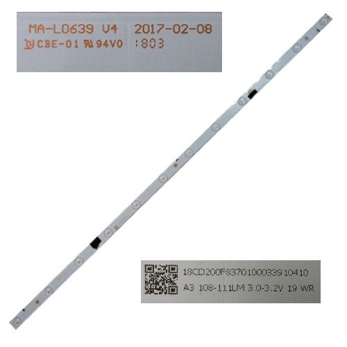 Tira 12 LEDS SMART TECH LE-4318TS MA-L0639, A3 108-111LM 3.0-3.2V 19 WR