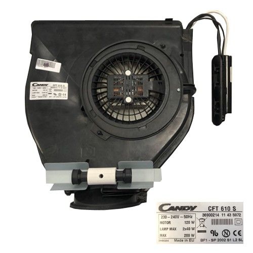 Motor Campana CANDY CFT 610 S 120w 36900214 11 43 5972 CON BOTONERA Y PORTALÁMPARAS