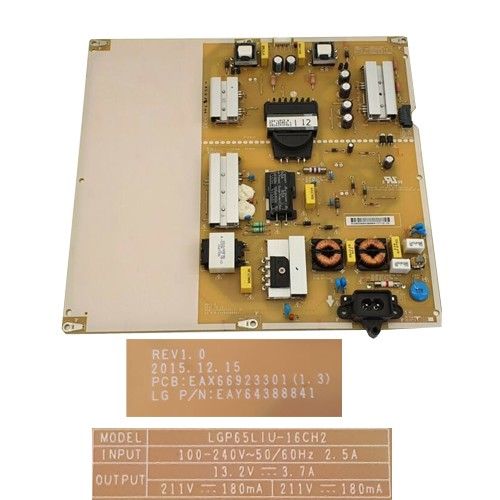 Fuente Alimentación LG EAX66923301(1.3), EAY64388841, LGP65LIU-16CH2 LG 65UH625V