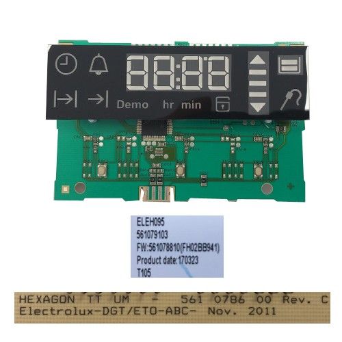 Módulo Electrónico Horno Electrolux EOC3431AOX, 561 0786 00 REV.C 561079103