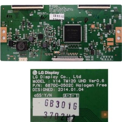 Placa TCon V14 TM120 UHD Ver0.6, LG 49UF695V