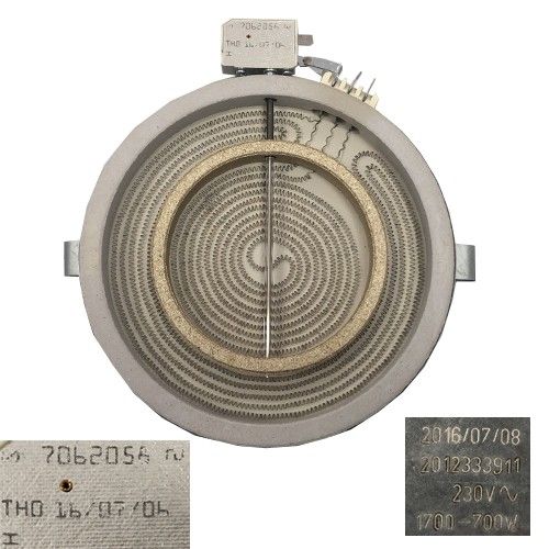 Resistencia Vitro TEKA TR 530, 7062054, 2012333911, 1700-700W, 20 cm