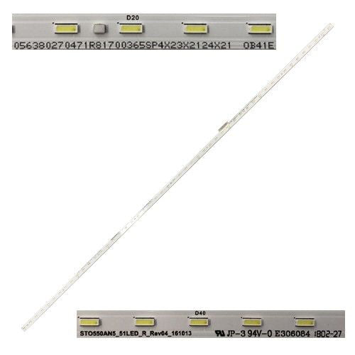 Tira leds Sony KD-55XF8096 STO550AN5_51LED_R_Rev04_161013 E306084