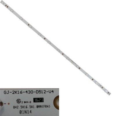 Tira 12 leds GJ-2K16-430-D512-V4, 01N14A,  PHILIPS 43PUH6101/88
