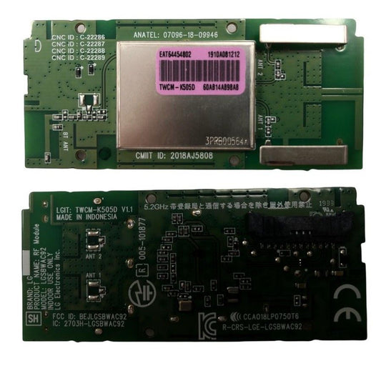 Modulo Wireless / Wifi LGSBWAC92, LG 32LM6300PLA EAT64454802 V1.1