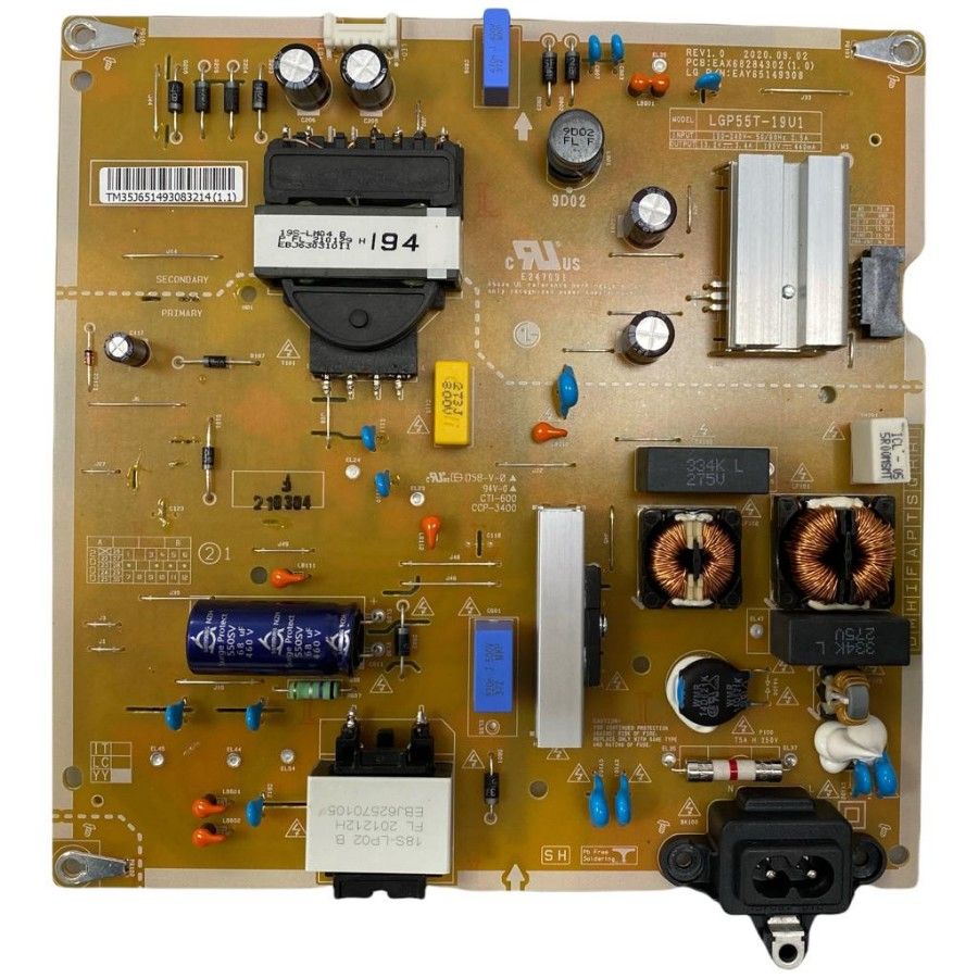 Fuente Alimentación LG 55UP75006LF EAX68284302(1.0) LGP55T-19U1