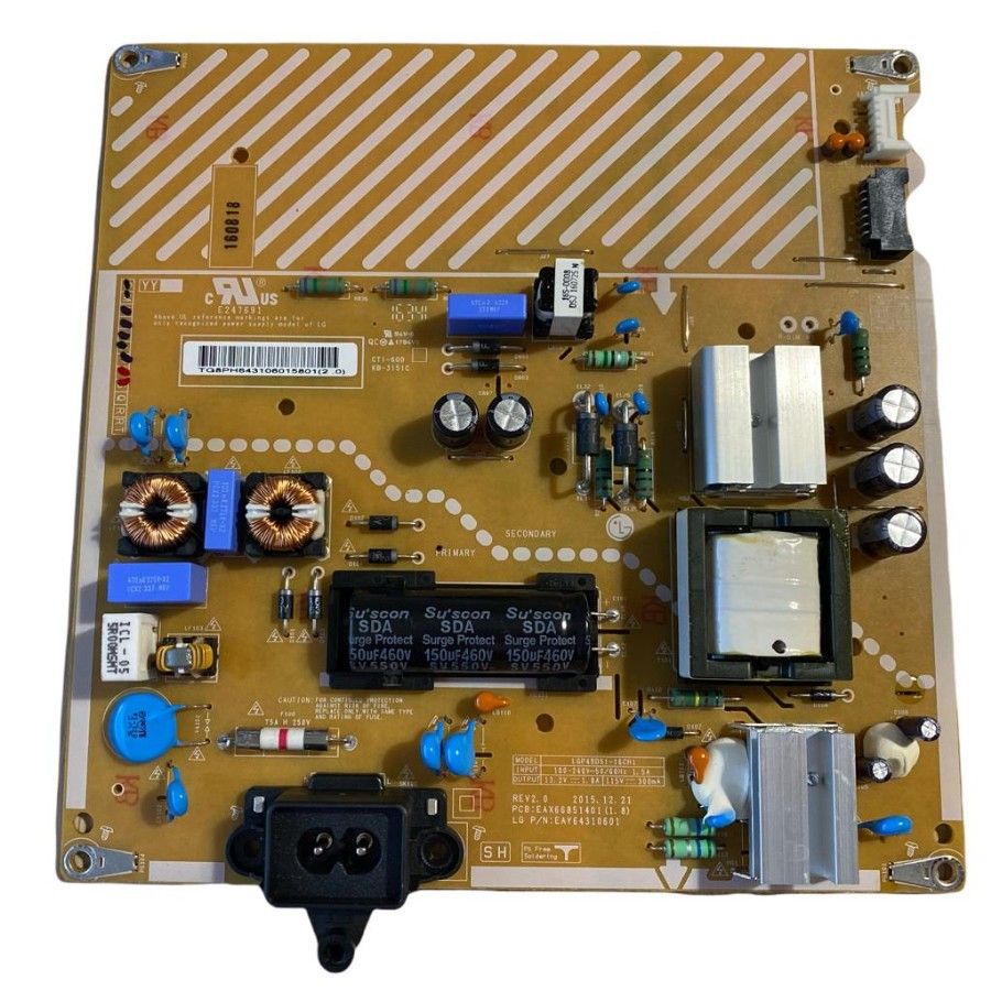 Fuente Alimentación LG 49LH590V EAX66851401(1.8) EAY64310601 LGP49DS1-16CH1