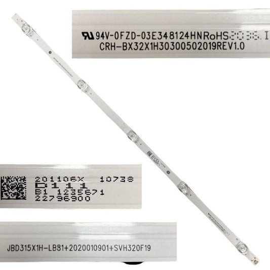 Tira 5 leds HISENSE 32AE5500F CRH-BX32X1H30300502019REV1.0 swap/ de desmontaje