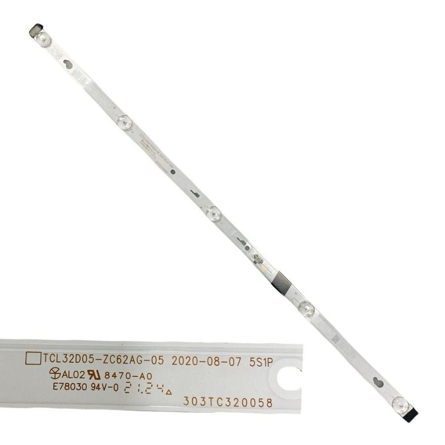 Tira 5 LEDS XIAOMI L32M6-6AEU TCL32D05-ZC62AG-05 303TC320058 swap / de desmontaje
