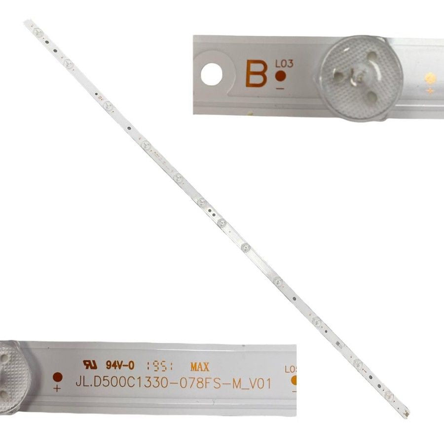 Tira 12 leds JVC LT-50VU3000 TYPE B JL.D500C1330-078FS-M_V01 swap / de desmontaje