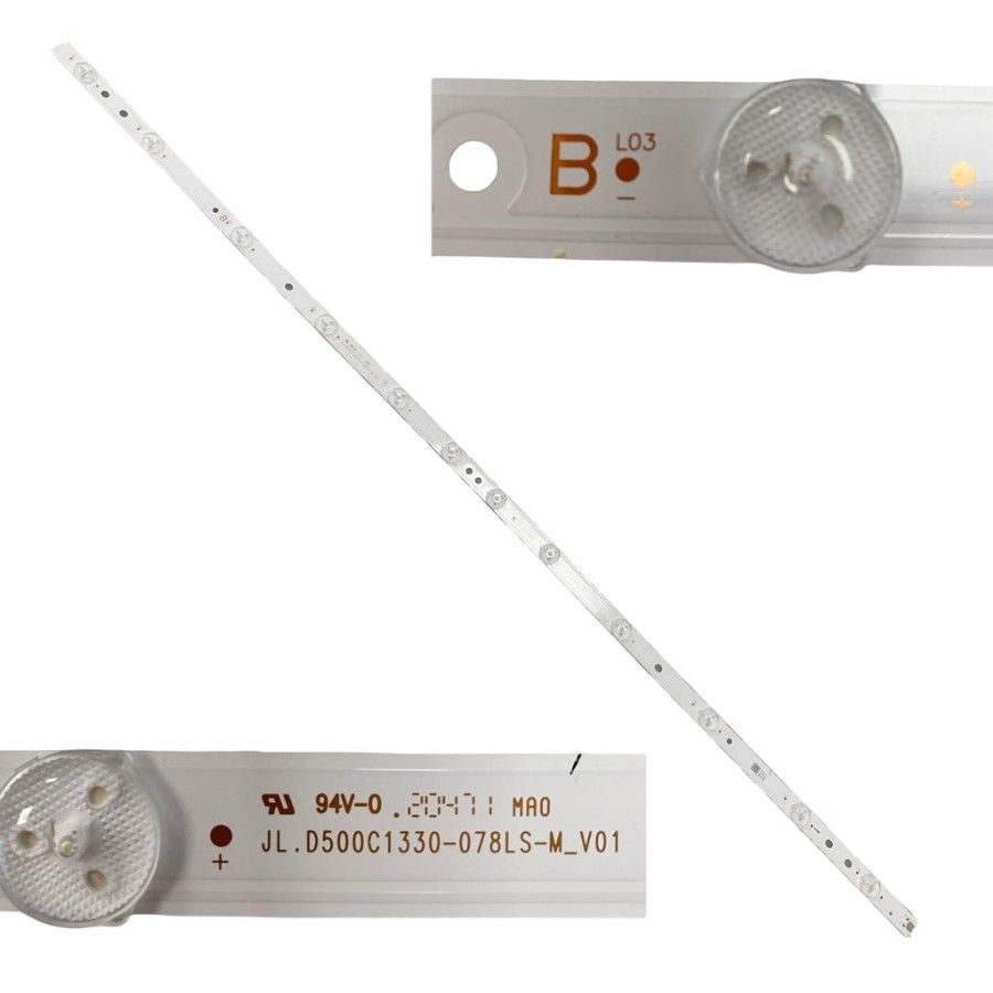 Tira 12 leds JVC LT-50VU3000 TYPE B JL.D500C1330-078LS-M_V01 swap / de desmontaje
