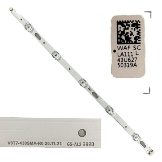 Tira 5 Leds Samsung UE43TU7095UXXC BN96-50319A V0T7-430SMA-R0