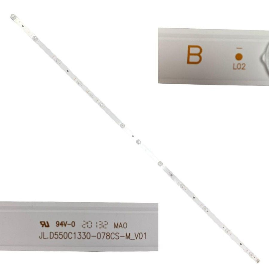 Tira 12 Leds JVC LT-55VU3000 JL.D550C1330-078CS-M_V01 Type B swap / de desmontaje