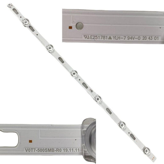 Tira 6 Leds Samsung UE50TU7105K V0T7-500SMB-R0 BN96-50318A swap de desmontaje