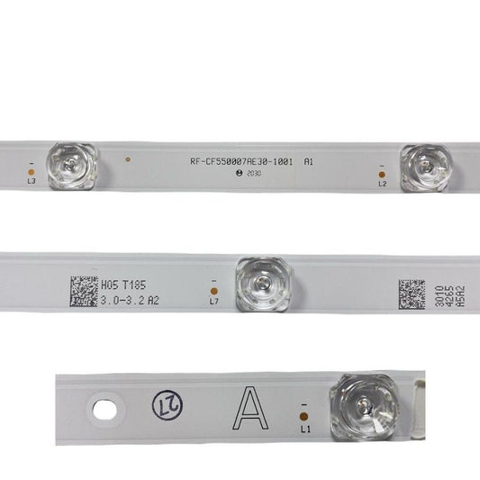 Tira 10 leds TOSHIBA 55UA4C63DG RF-CF550007AE30-1001 Type A swap de desmontaje
