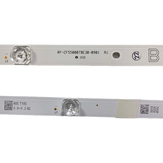 Tira 9 leds TOSHIBA 55UA4C63DG RF-CF550007BE30-0901 Type B swap de desmontaje