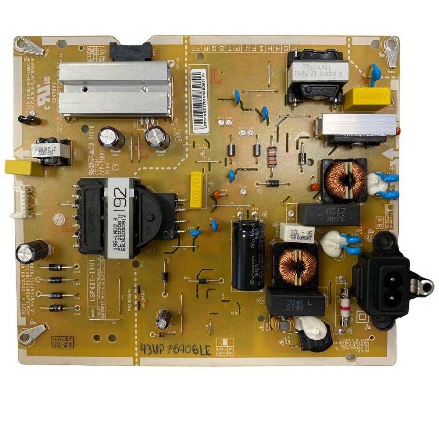 Fuente Alimentación LG 43UP76906LE EAX68304102(1.0) EAY65170108 LGP43T-19U1 PLDF-L801C