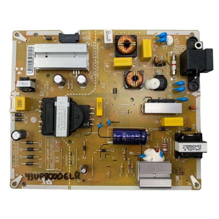 Fuente Alimentación LG 43UP80006LR EAX69502101(1.5) EAY65895501 LGP43NT-21U1