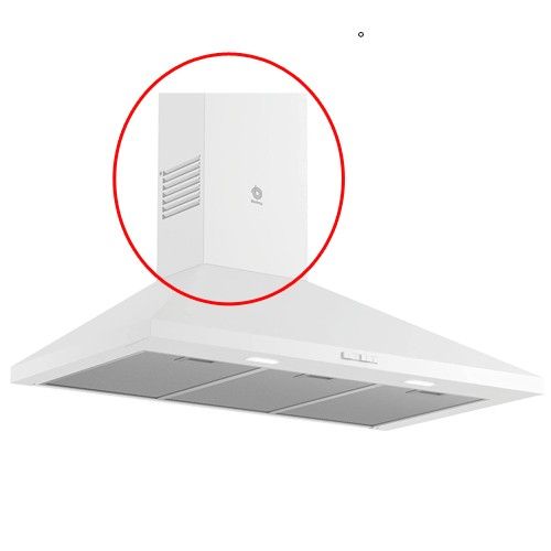 Embellecedor en Acero color Blanco Set 2 piezas montaje Campana Balay 3BC696MB/01 25 x 17 cm