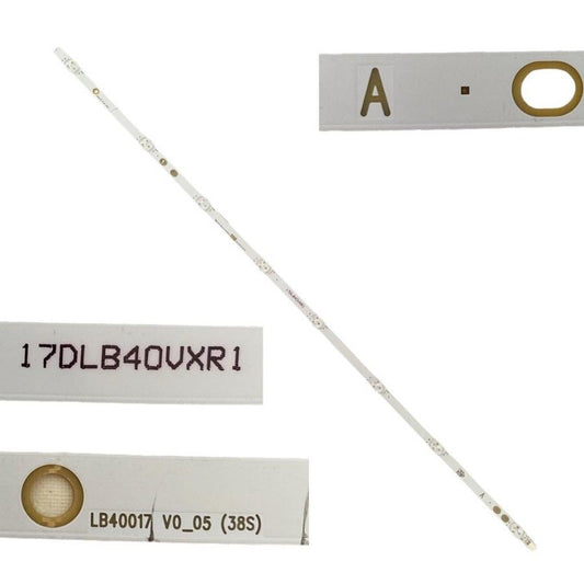 Tira 8 leds Telefunken TE40282N25CXH LB40017 V0_05 17DLB40VXR1 TYPE A swap de desmontaje