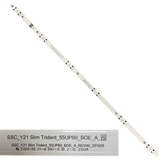 Tira 6 Leds LG 55UP80006LA SSC_Y21CSlim Trident_55UP80_LGD_A_S swap de desmontaje