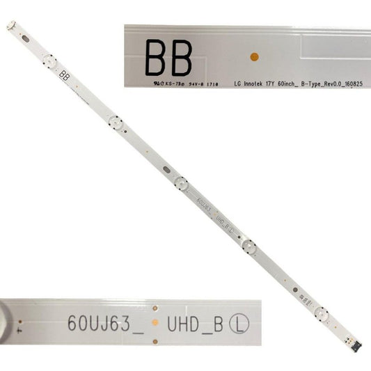 Tira 5 Leds LG 60UJ630V 60UJ63_UHD_B L BB EAV63673006 swap de desmontaje