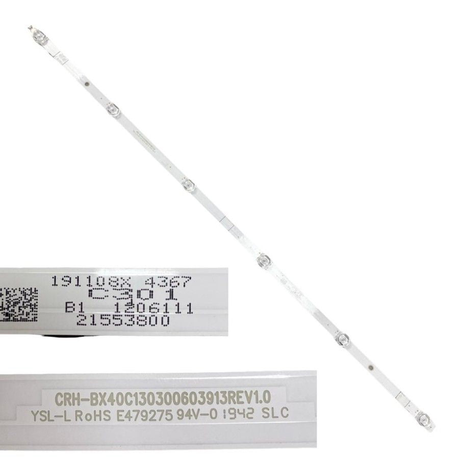 Tira 6 leds Hisense H40B5600 CRH-BX40C130300603913REV1.0 191108X C301