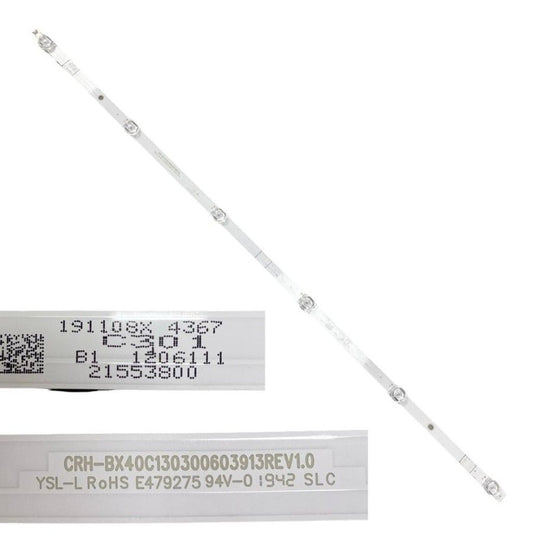 Tira 6 leds Hisense H40B5600 CRH-BX40C130300603913REV1.0 191108X C301