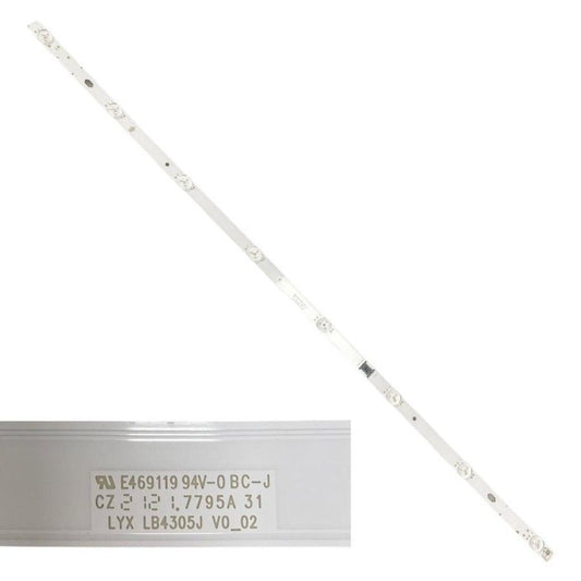 Tira 8 leds Sony KD-43X89J LB4305J V0_02 E469119 4305J00002  swap de desmontaje