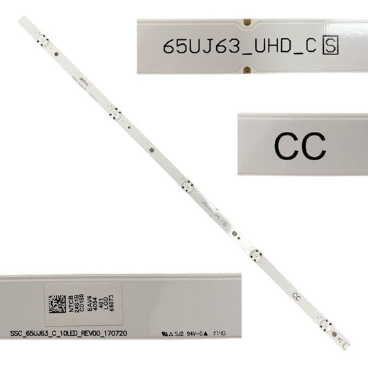 Tira 5 leds LG 65UJ630V 65UJ63_UHD_C S CC SSC_65UJ63_C_10LED_REV00_170720