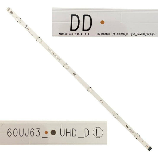 Tira 6 Leds LG 60UJ630V 60UJ63_UHD_D L DD EAV63673006 swap de desmontaje